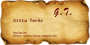 Gitta Teréz névjegykártya